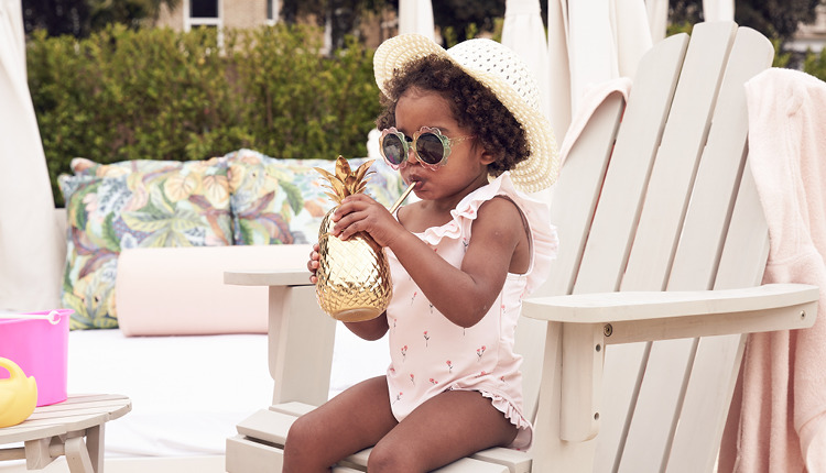 Kids poolside at THE NICI, luxury hotel in Bournemouth