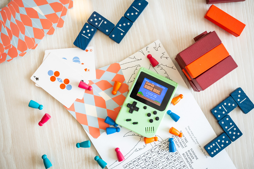 Game boy and activities for kids at THE NICI